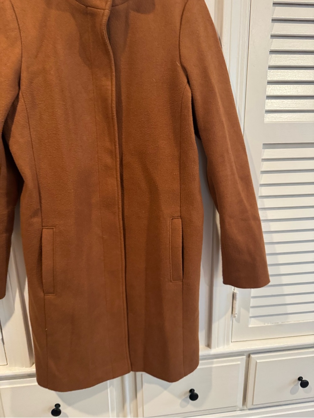 Old Navy Womens Soft Brushed Funnel Neck Coat medium tall - Picture 7 of 14